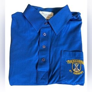 The Clubhouse Collection golf polo shirt The Old Course St. Andrews Size Large